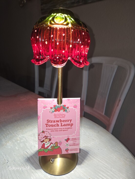 Strawberry Shortcake Other - Strawberry Shortcake Strawberry Touch Lamp 3 Light Temps Glass Top New
